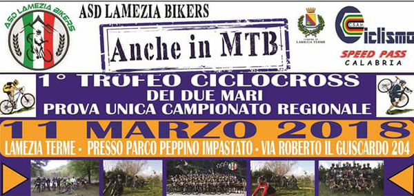 ASD Lamezia Bikers, al via l’11 Marzo trofeo ciclocross al parco Peppino Impastato