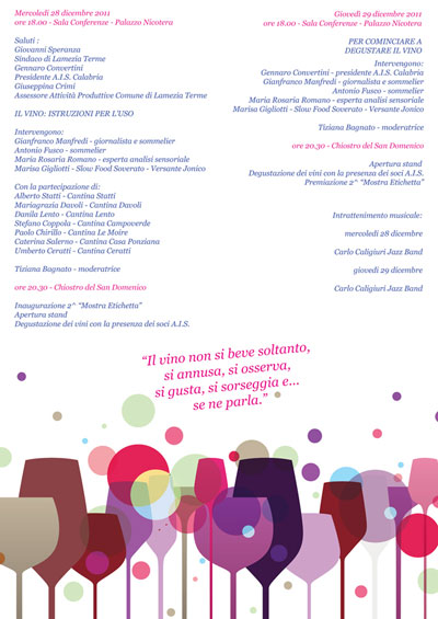 Calabria: la seconda edizione del Lamezia Wine Fest dal 28 al 29 dicembre