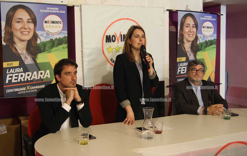 Ferrara (M5s) a Lamezia: "L'obiettivo è portare cambiamento in Europa e parlare di unione di popoli"