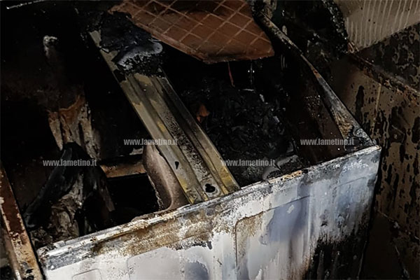 Corto circuito alla lavatrice, in fiamme appartamento a Gizzeria