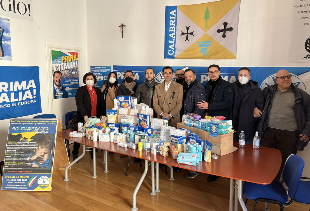 Lega Lamezia: “Prima giornata di raccolta di beni per la popolazione Ucraina”