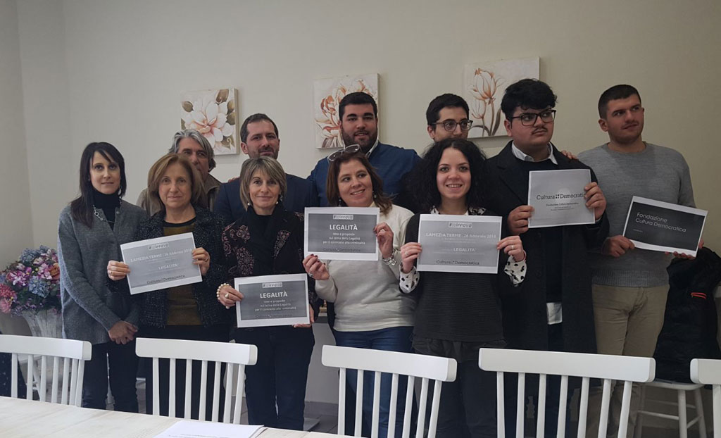 Lamezia, Fondazione Cultura Democratica  e Giovani Democratici per campagna nazionale “#IoInnovo”: al centro il tema della legalità
