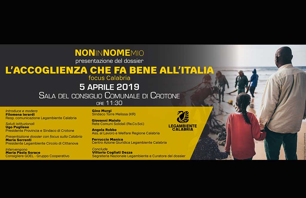 "L'accoglienza che fa bene all'Italia", presentazione dossier Legambiente il 5 aprile a Crotone