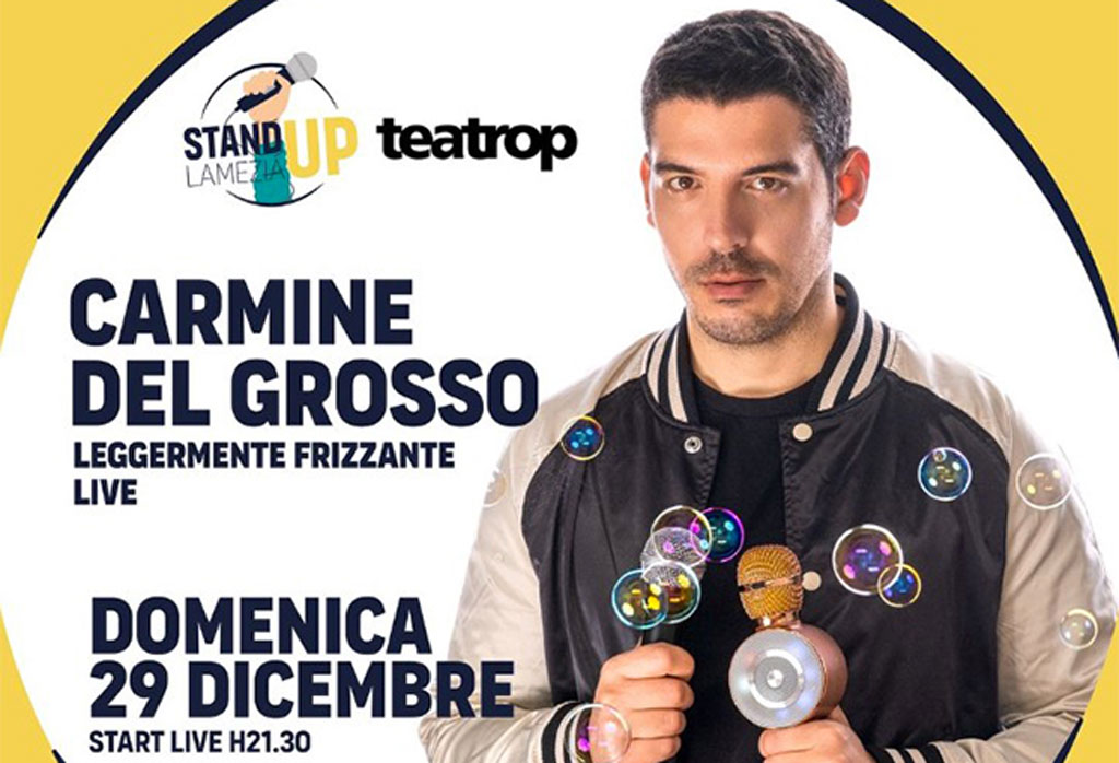 Lamezia, risate e ironia con la stand up comedy “Leggermente frizzante” di Carmine del Grosso il 29 dicembre