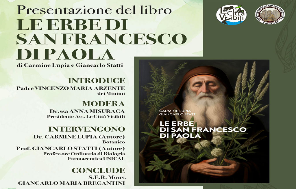 Lamezia, presentazione “Le erbe di San Francesco di Paola” l’11 aprile