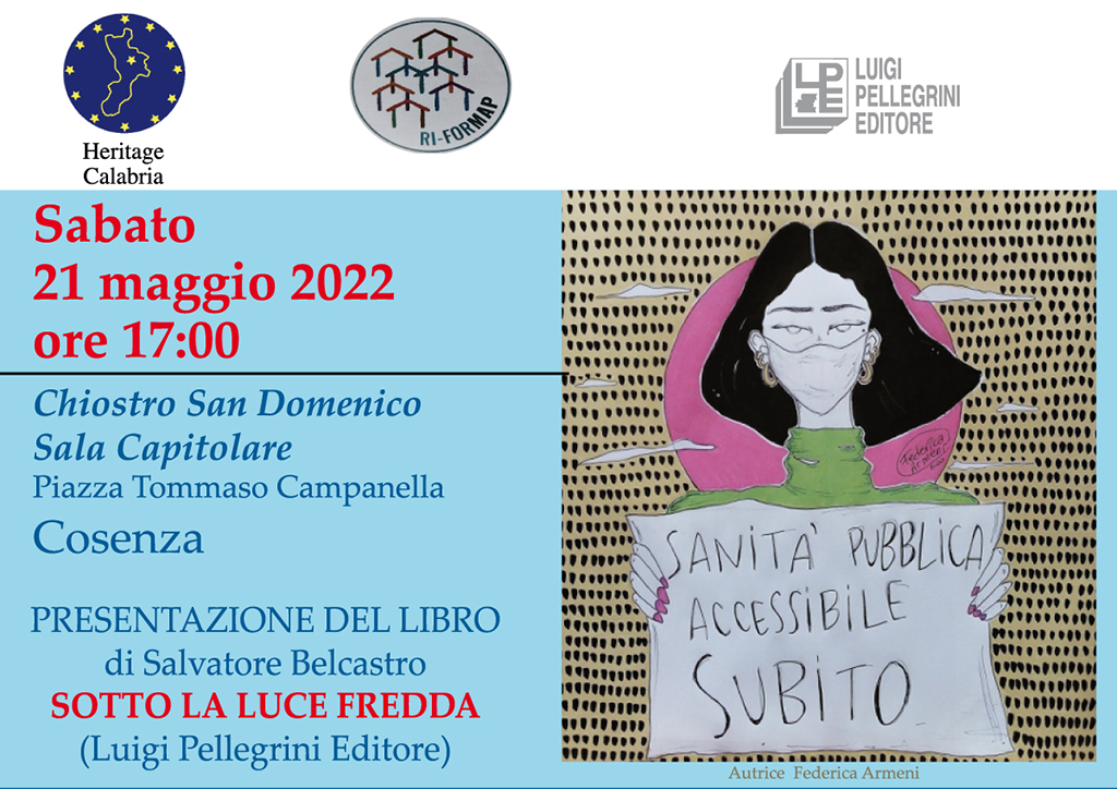 La sanità malata del romanzo di Salvatore Belcastro ‘Sotto la luce fredda’, il 21 maggio a Cosenza