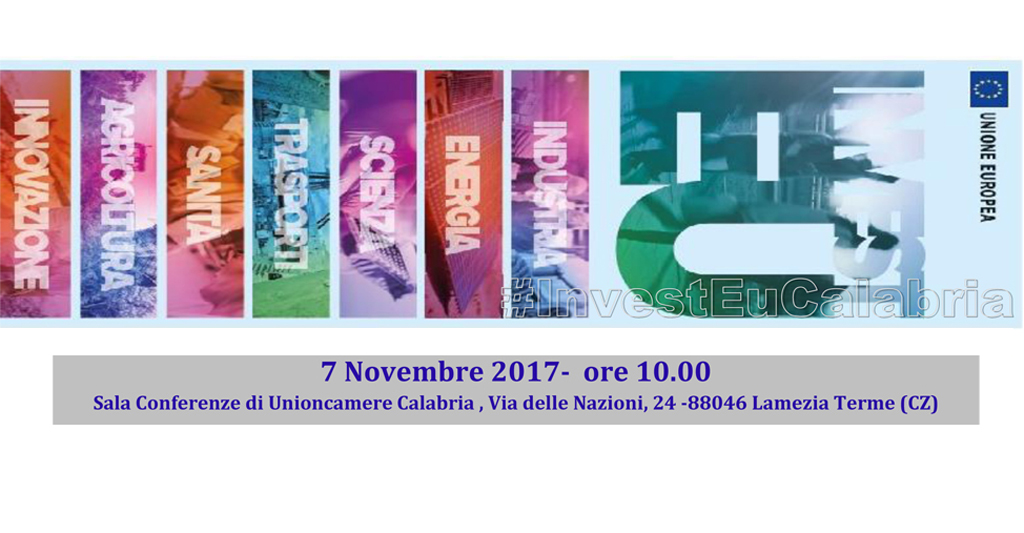 Lamezia, seminario sul piano europeo degli investimenti e le opportunità per la Calabria il 7 novembre