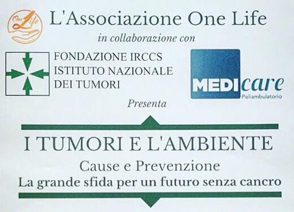 Lamezia: “I tumori e l’ambiente”, convegno promosso dall’associazione One Life il 24 settembre