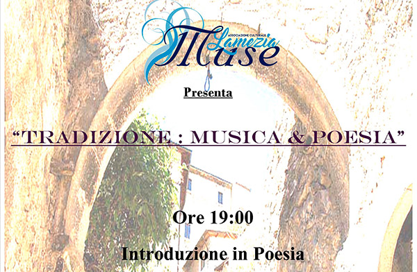 Lamezia: "Musica & poesia", il 25 giugno l'evento organizzato dall'associazione Le Muse