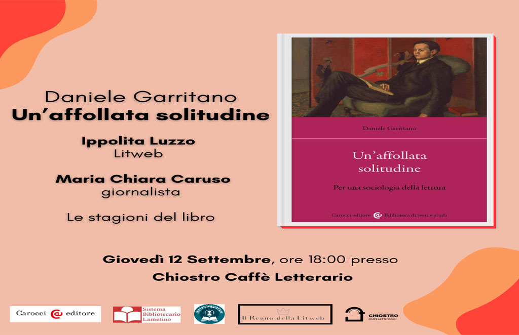 Lamezia, rassegna “Le stagioni del libro”: il 13 settembre la presentazione di 'Un’affollata solitudine'