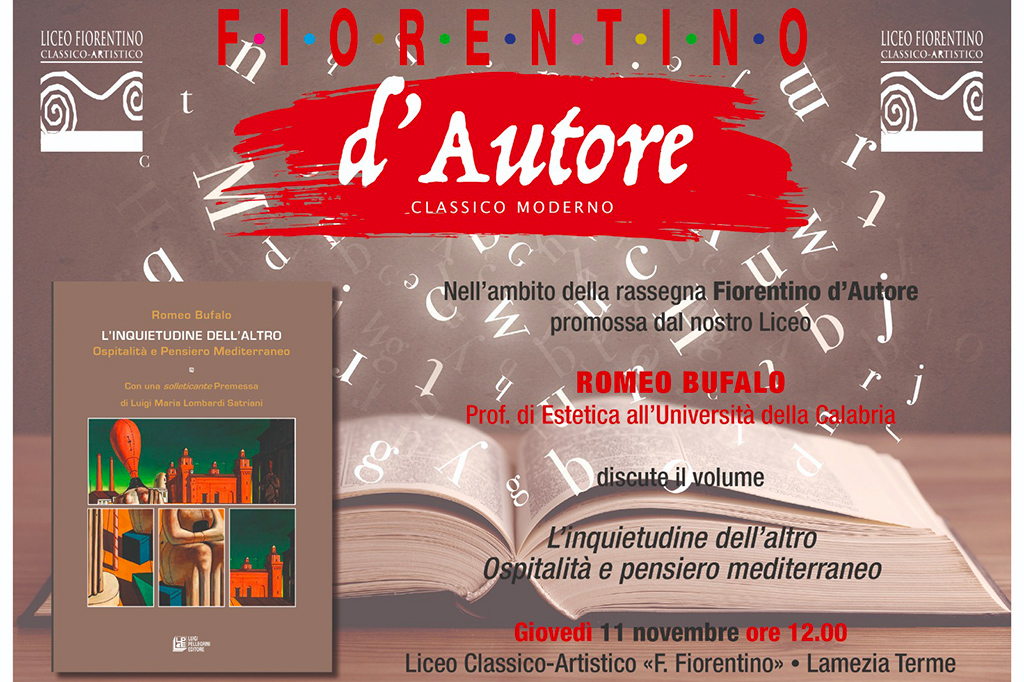 Lamezia, al via la rassegna culturale “Fiorentino d’autore": primo appuntamento l'11 novembre