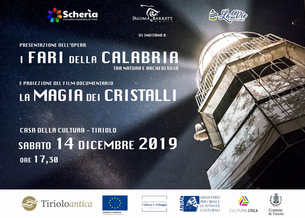 Presentazione dell'opera "I Fari della Calabria" e proiezione documentario "La magia dei cristalli" a Tiriolo