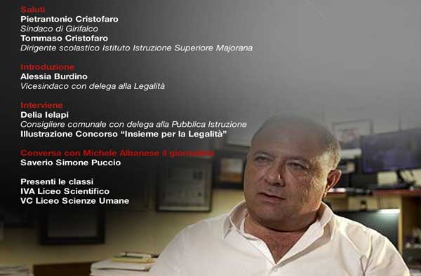 Michele Albanese si racconta agli studenti di Girifalco il 4 dicembre