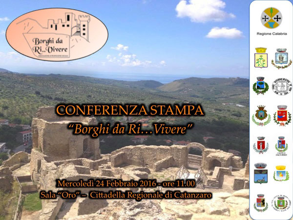 “Borghi da Ri…Vivere” il 24 febbraio presentazione associazione alla cittadella regionale