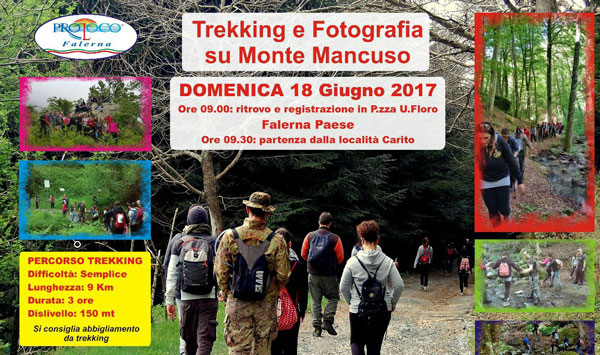 "Trekking e fotografia su monte Mancuso" Pro loco Falerna organizza escursione il 18 giugno