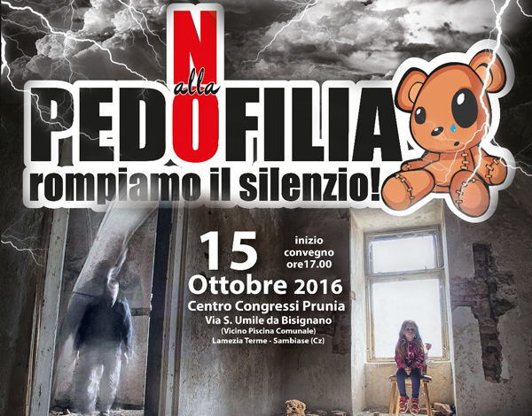 Lamezia, il 15 ottobre convegno “NO, alla Pedofilia! Rompiamo il Silenzio”