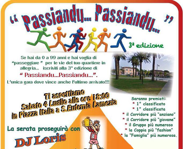 Lamezia: terza edizione per la gara podistica “Passiandu Passiandu”