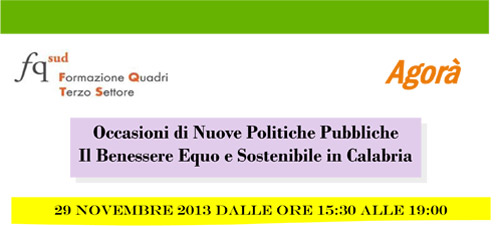 Lamezia: FQTS presenta seminario: "Occasioni di nuove politiche pubbliche"