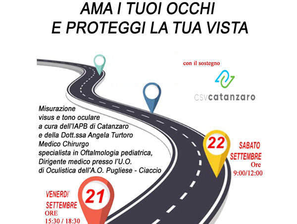 Il 21 e 22 settembre progetto di prevenzione della cecità nella sede Avis di Sant’Eufemia