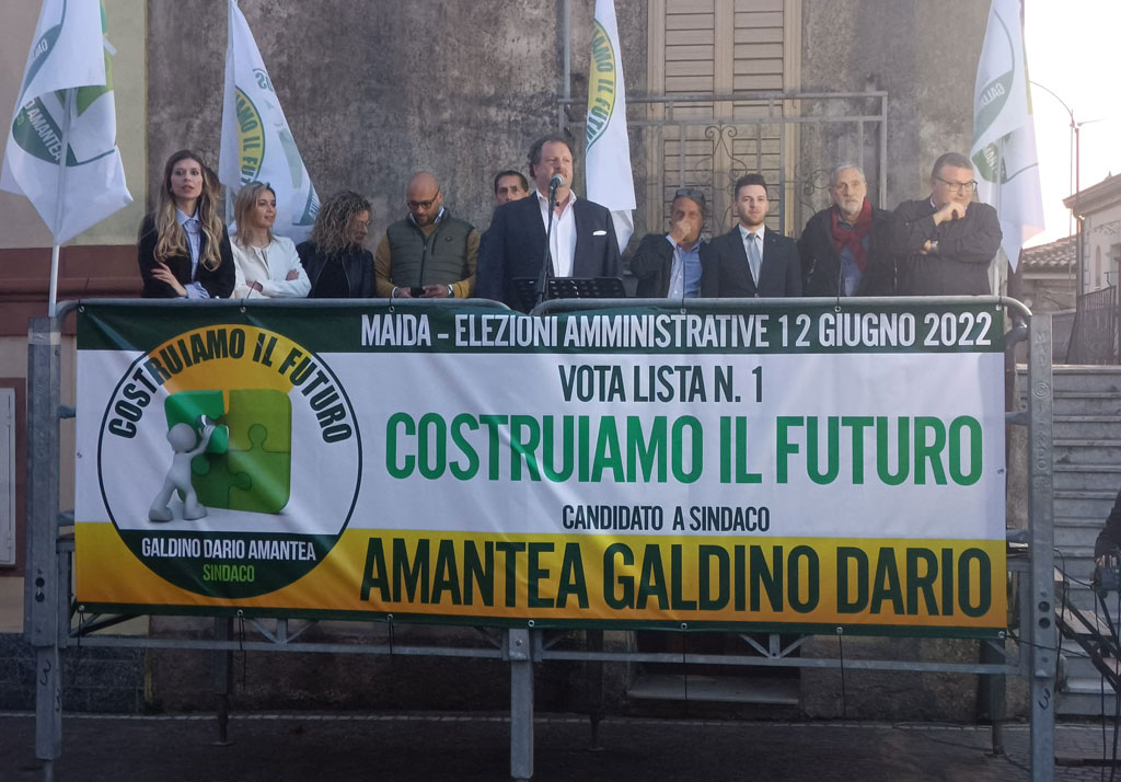Il candidato sindaco Galdino Dario Amantea chiude la campagna elettorale a Maida