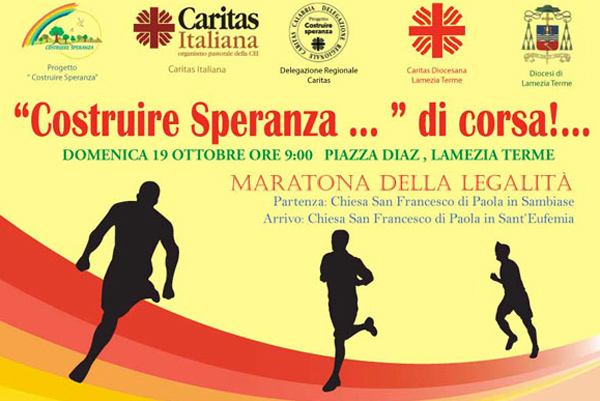 Lamezia: Caritas Diocesana presenta “Maratona della Legalità”