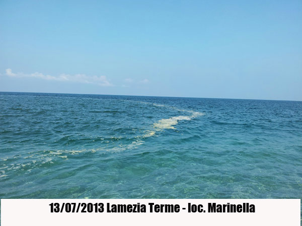 Lamezia: Continuano segnalazioni del mare sporco all'Arpacal