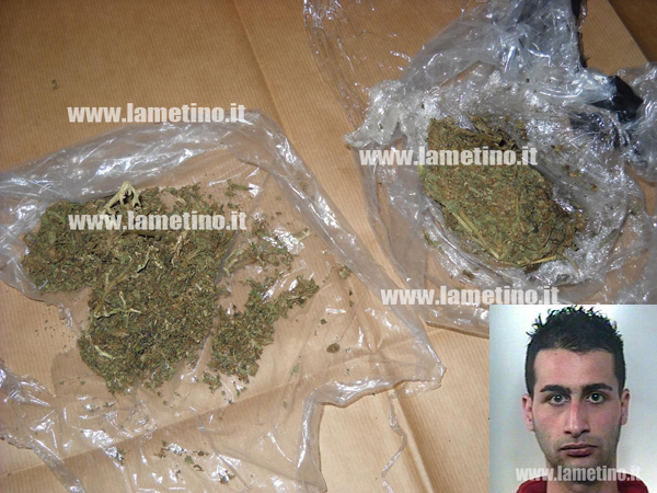 Lamezia: Giovane di 23 anni arrestato per detenzione a fini di spaccio