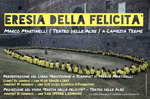 Lamezia: incontro con il regista e drammaturgo Marco Martinelli il 30 e 31 gennaio