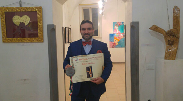 Artista lametino Raffaele Mazza premiato nell’ambito dell’Art festival a Palazzo Pontificio
