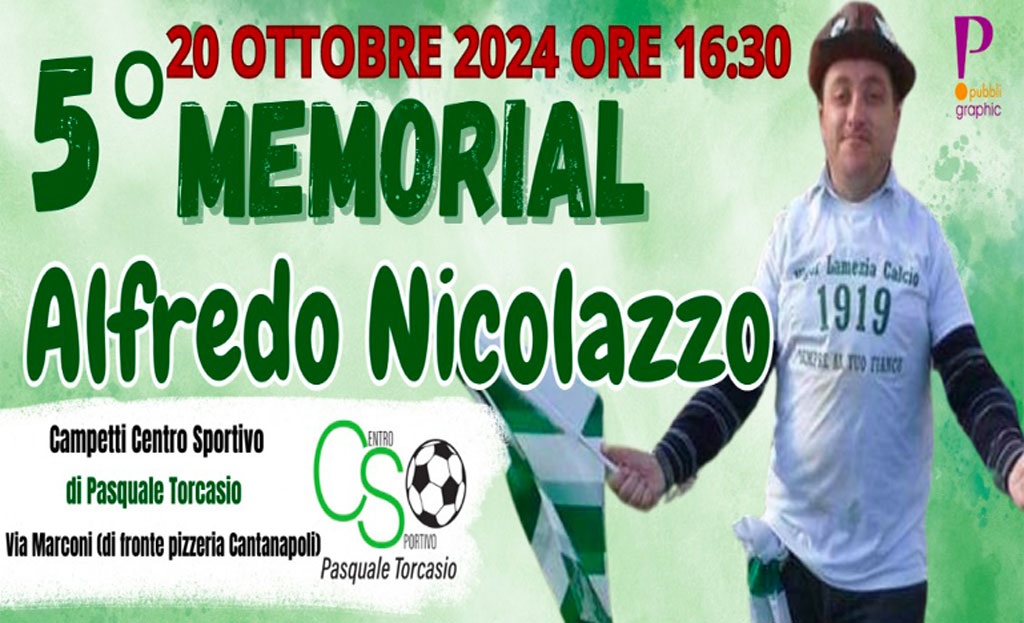 Lamezia, annullato il 5° memorial Alfredo Nicolazzo 