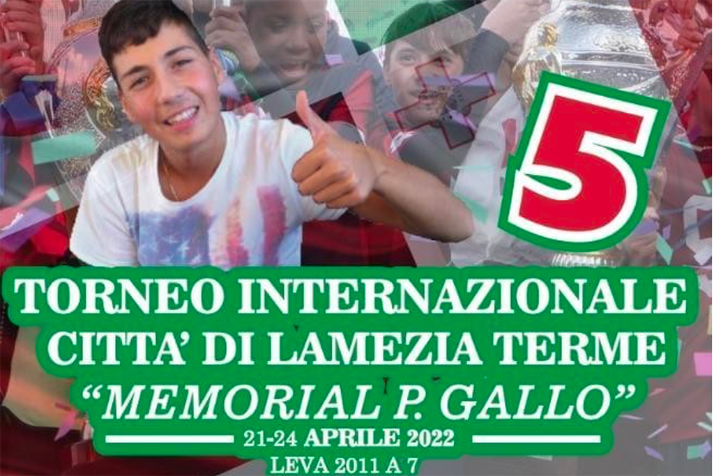 Lamezia, dal 21 al 24 aprile la quinta edizione del memorial 'Pasquale Gallo'