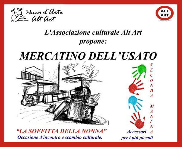 Mercatino dell’usato al Parco d’arte Alt Art a Rende