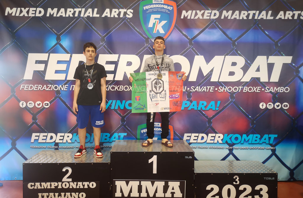 Podio per giovani atleti lametini del Fight club ai campionati italiani assoluti di Mma a Roma 