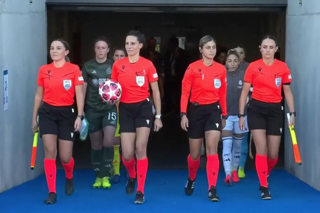 Impegno internazionale per la lametina Martina Molinaro in campo come quarto ufficiale nel match Real Madrid - Celtic