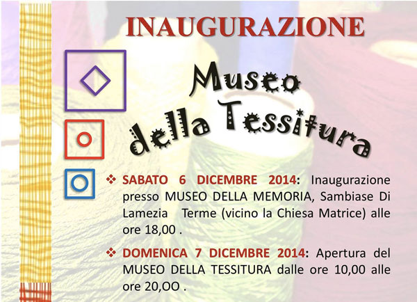Lamezia: Apre in città il Museo della Tessitura 