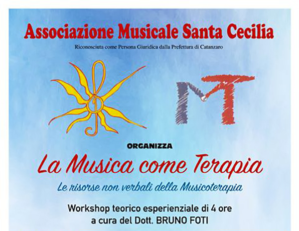 La musica come terapia, workshop il 24 novembre a Lamezia