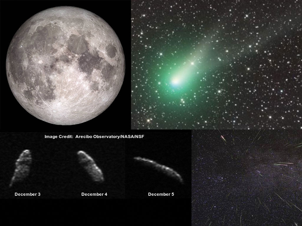 Luna piena, asteroide e cometa, lo spettacolo in cielo per la notte di Natale
