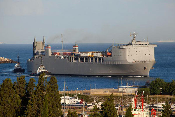 Armi Siria: Arrivata nel porto di Gioia Tauro nave Cape Ray 