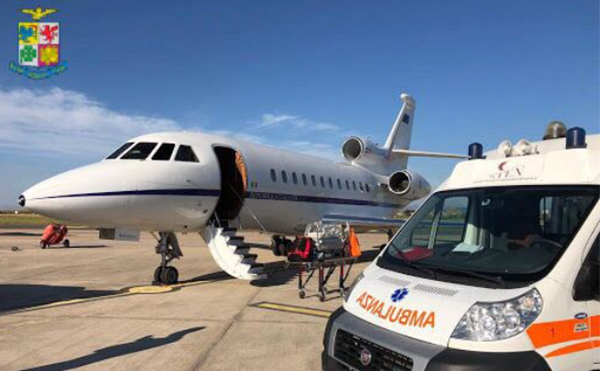 Trasporto sanitario urgente da Lamezia a Roma per neonato di due giorni in pericolo di vita