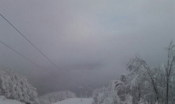 Pioggia e freddo in Calabria, prima neve in Sila 