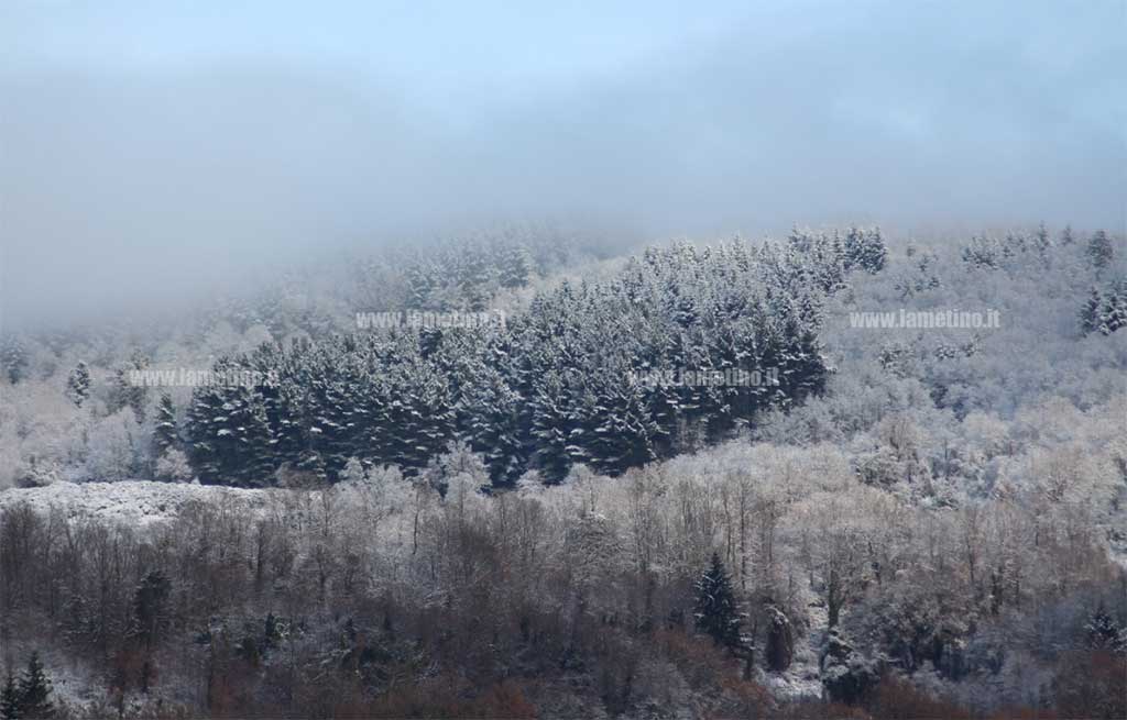 Arriva la neve anche nell'hinterland lametino, scuole chiuse in diversi comuni
