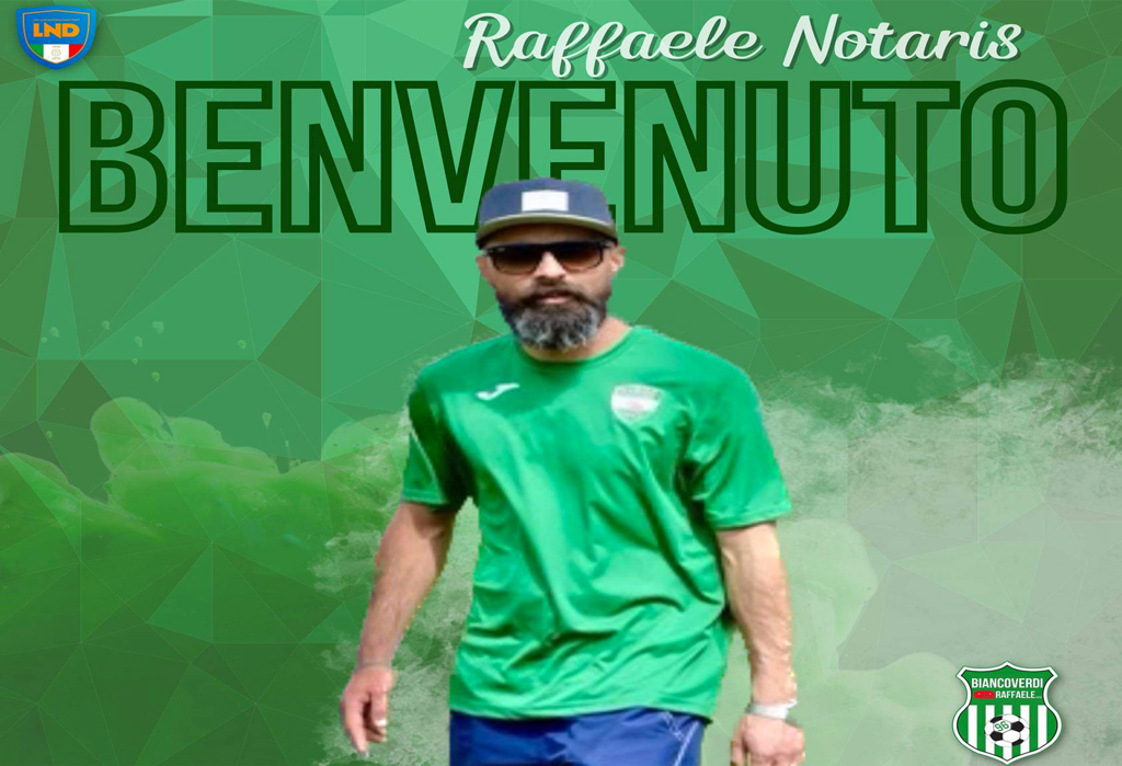 Mister Notaris nuovo allenatore dei Biancoverdi Raffaele
