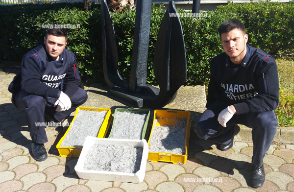 Calabria: sequestrati a Corigliano 30 kg di novellame