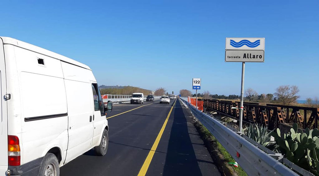 Anas: aperto a traffico il nuovo ponte Allaro sulla SS 106 in Calabria