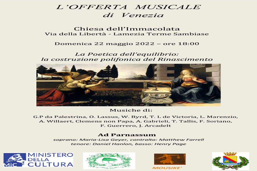 Lamezia, oggi secondo appuntamento musicale "Bellezza come verità"
