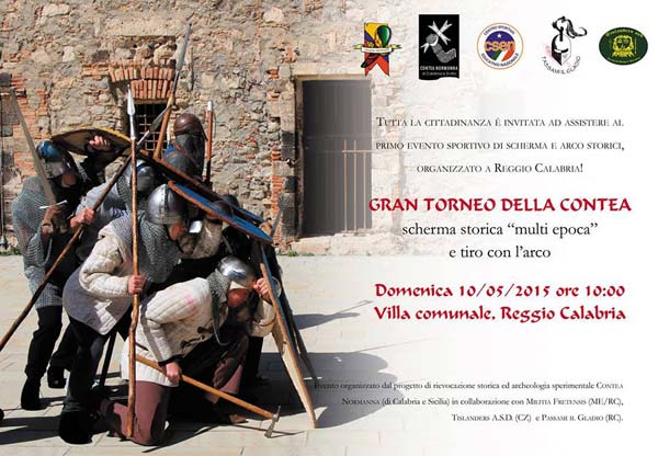    “Gran Torneo della Contea” il 10 maggio a Reggio Calabria