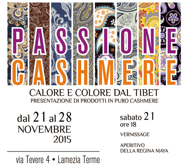 Lamezia: Samarcanda organizza il 21 novembre evento Passione cashmere – calore e colore dal Tibet
