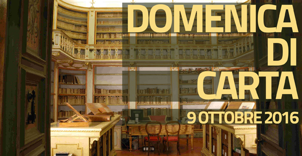 Dal 9 ottobre ‘domeniche di carta 2016’ anche a Catanzaro