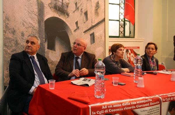 A Cosenza ricordato Giovanni Donato segretario generale Cgil