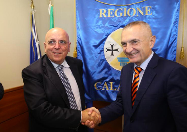 Oliverio riceve la visita del presidente dell'Albania Ilir Meta